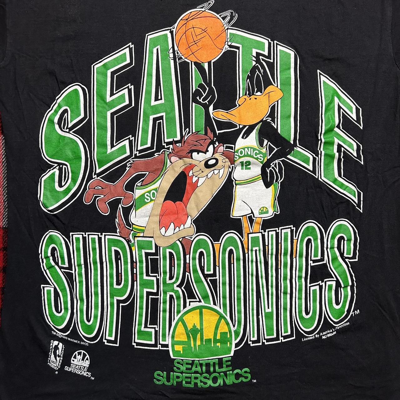Vintage Seattle Super Sonics Jersey Wally - Depop
