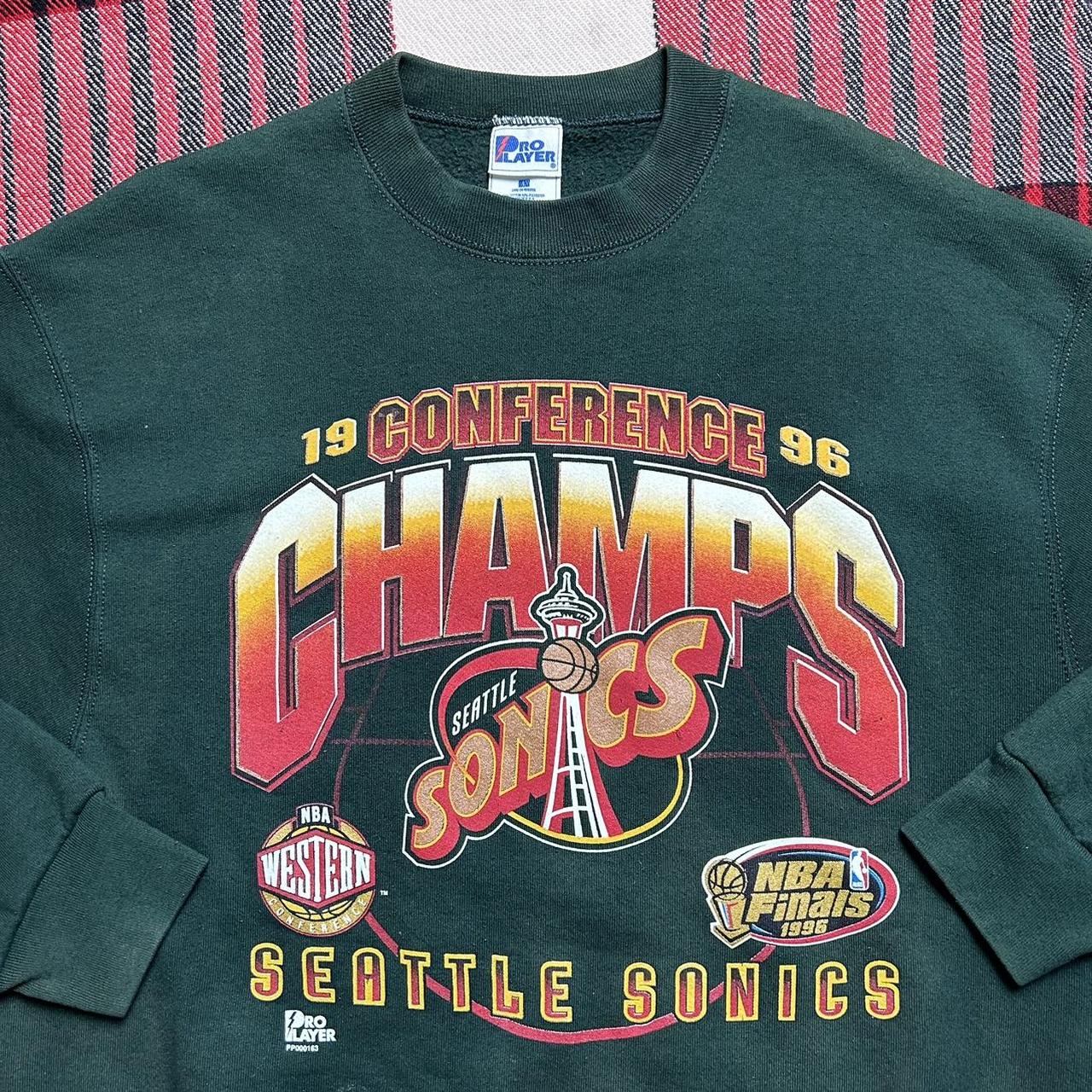 Vintage Seattle SuperSonics NBA Crewneck Sweatshirt. Tagged As A Large