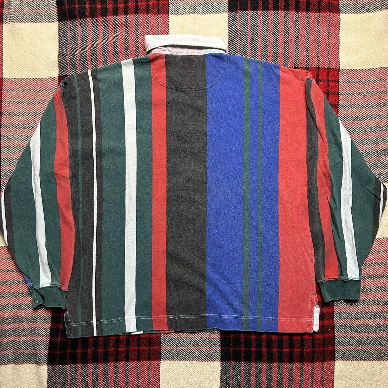 Vintage 90s Gap Color Block Long Sleeve Polo... - Depop