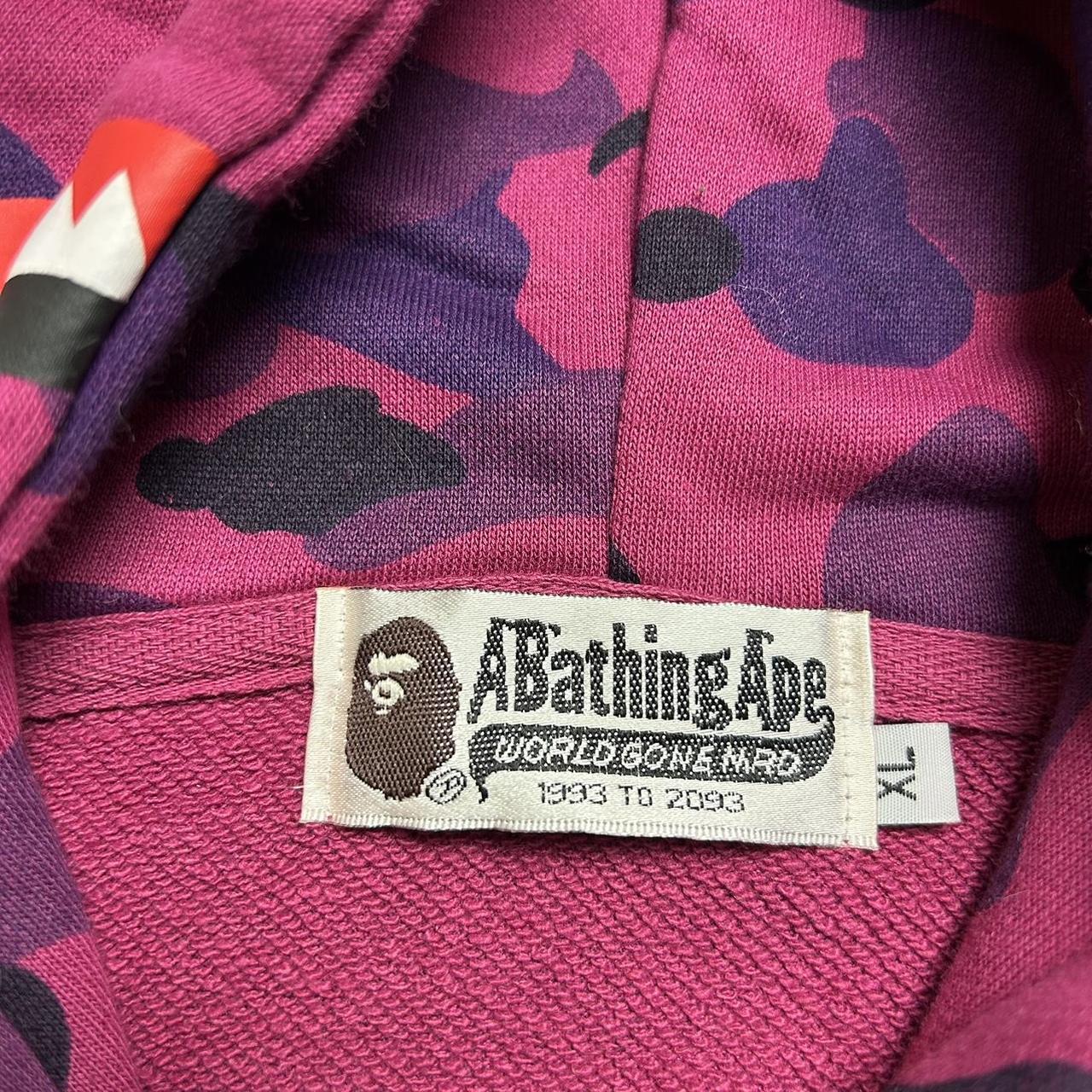 A Bathing Ape Purple Camo Hoodie Tagged Size XL... - Depop