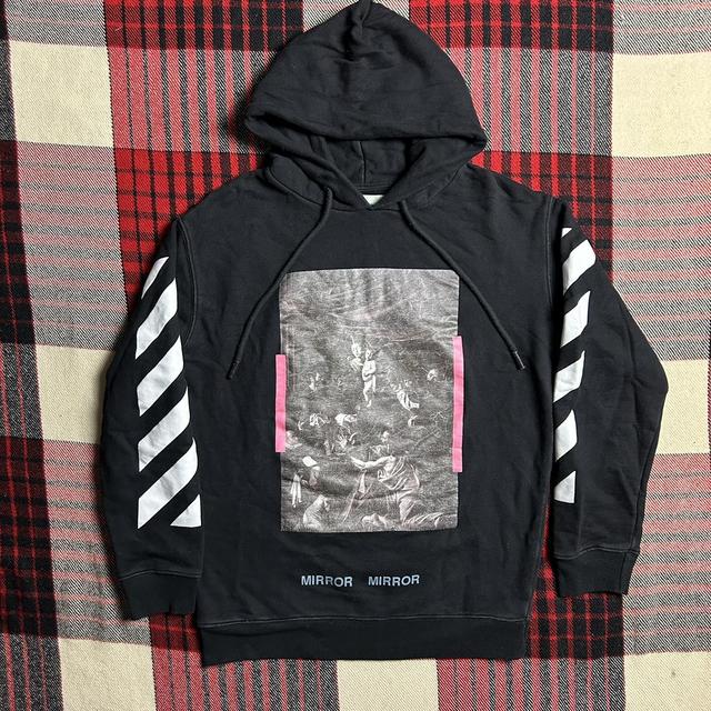 Off white mirror outlet mirror hoodie fake