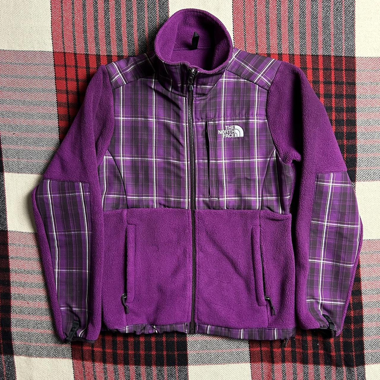 Purple fuzzy best sale north face jacket