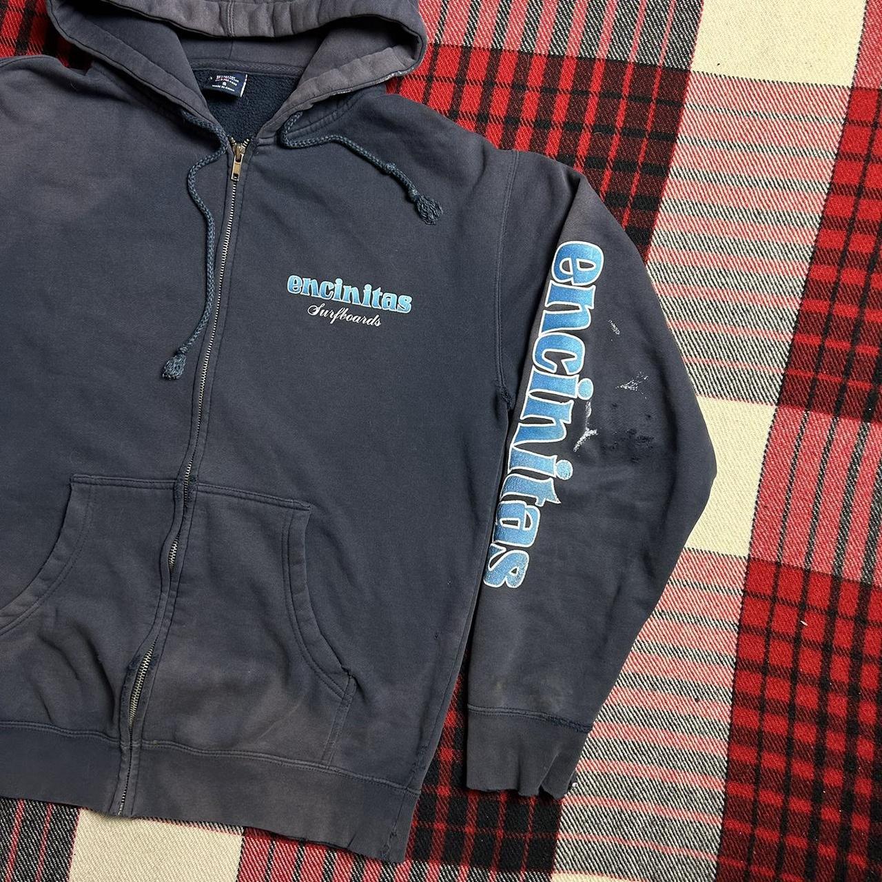 Vintage Encinitas Surfboards Zip Up Hoodie... Depop