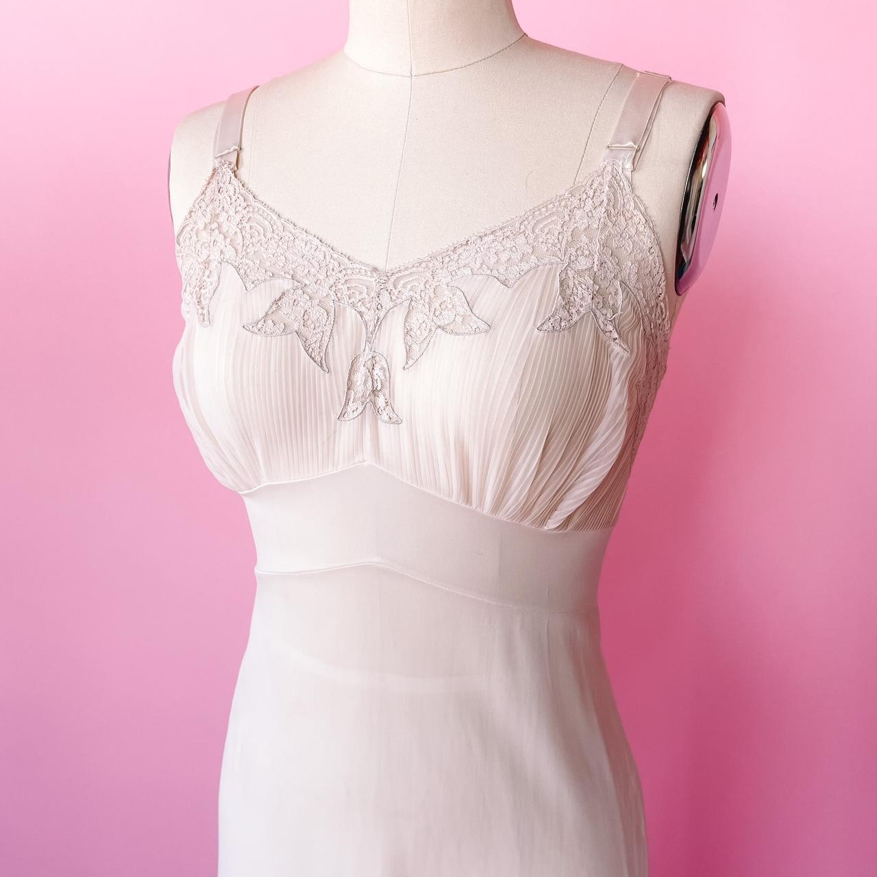 women-s-cream-and-white-dress-depop