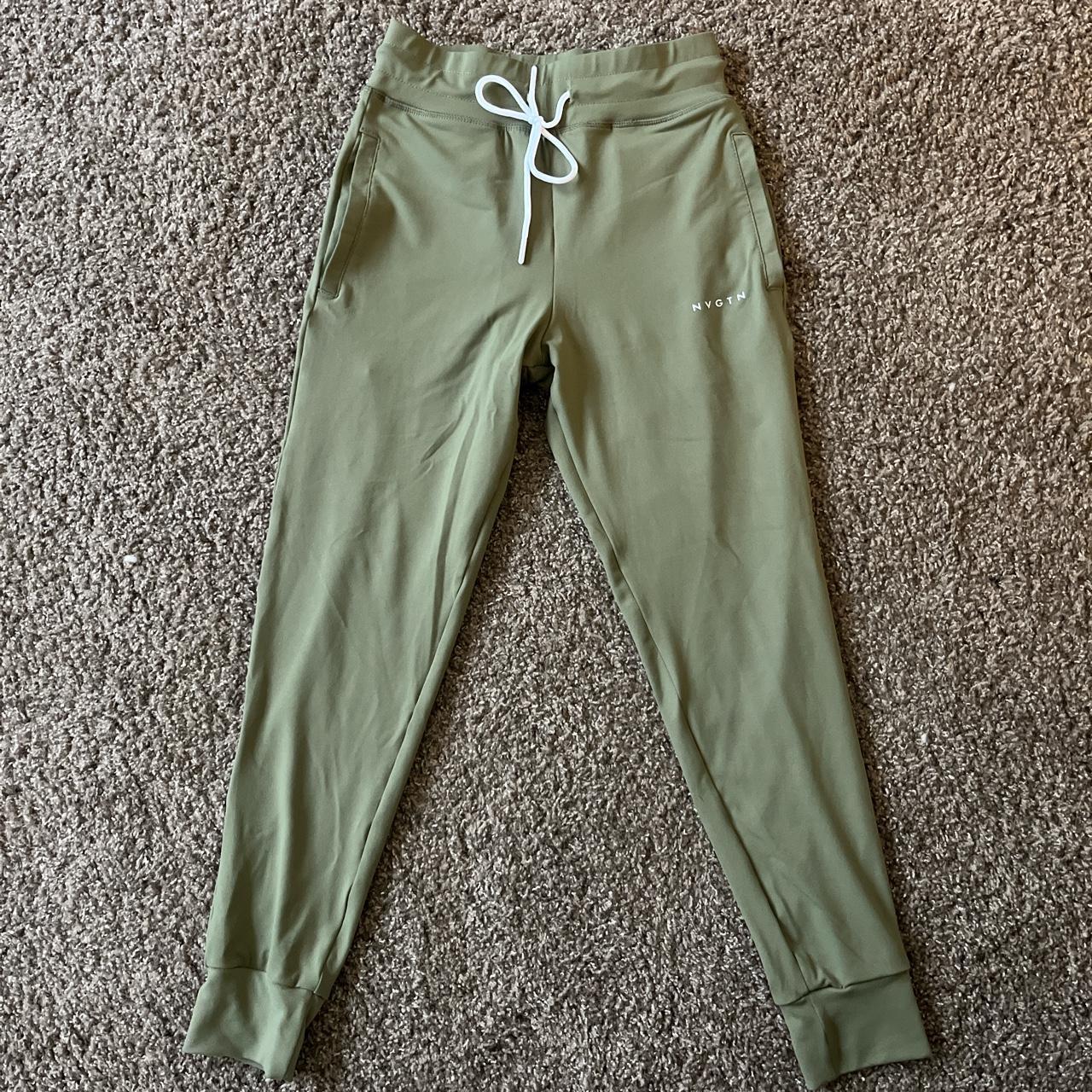 AVIA Army Green Athleisure Commuter Zip Ankle Jogger - Depop