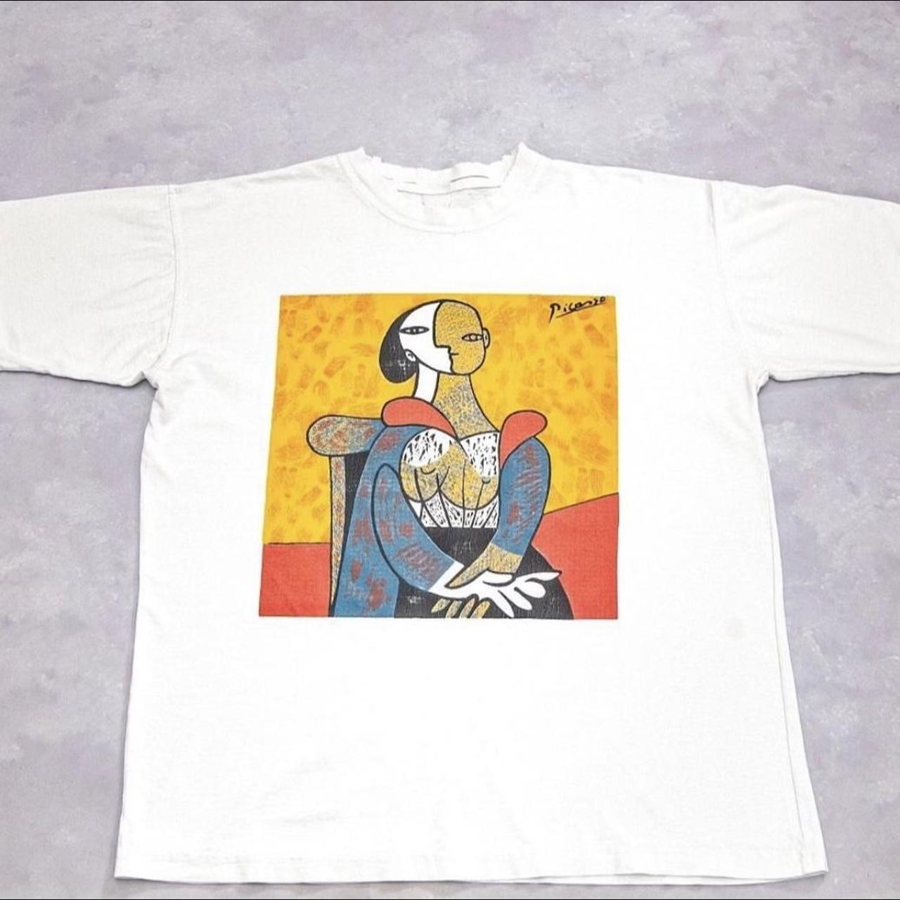 Vintage early 90s Picasso t shirt Fits L/XL Seated... - Depop