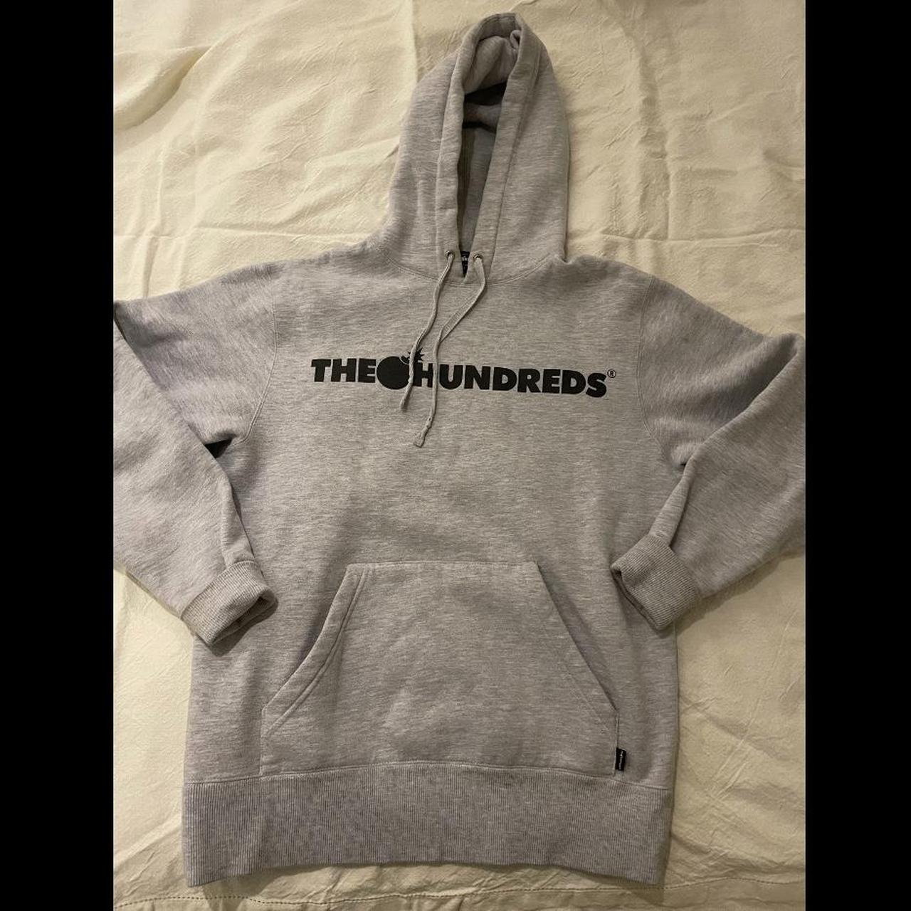 THE HUNDREDS grey pullover hoodie thick cotton