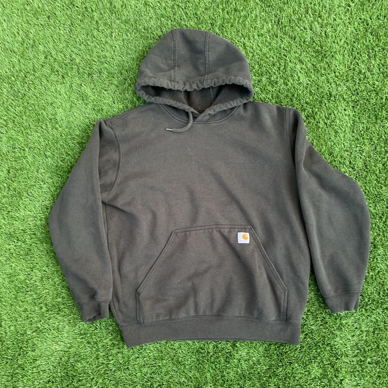 Carhartt Men's Black Hoodie Depop