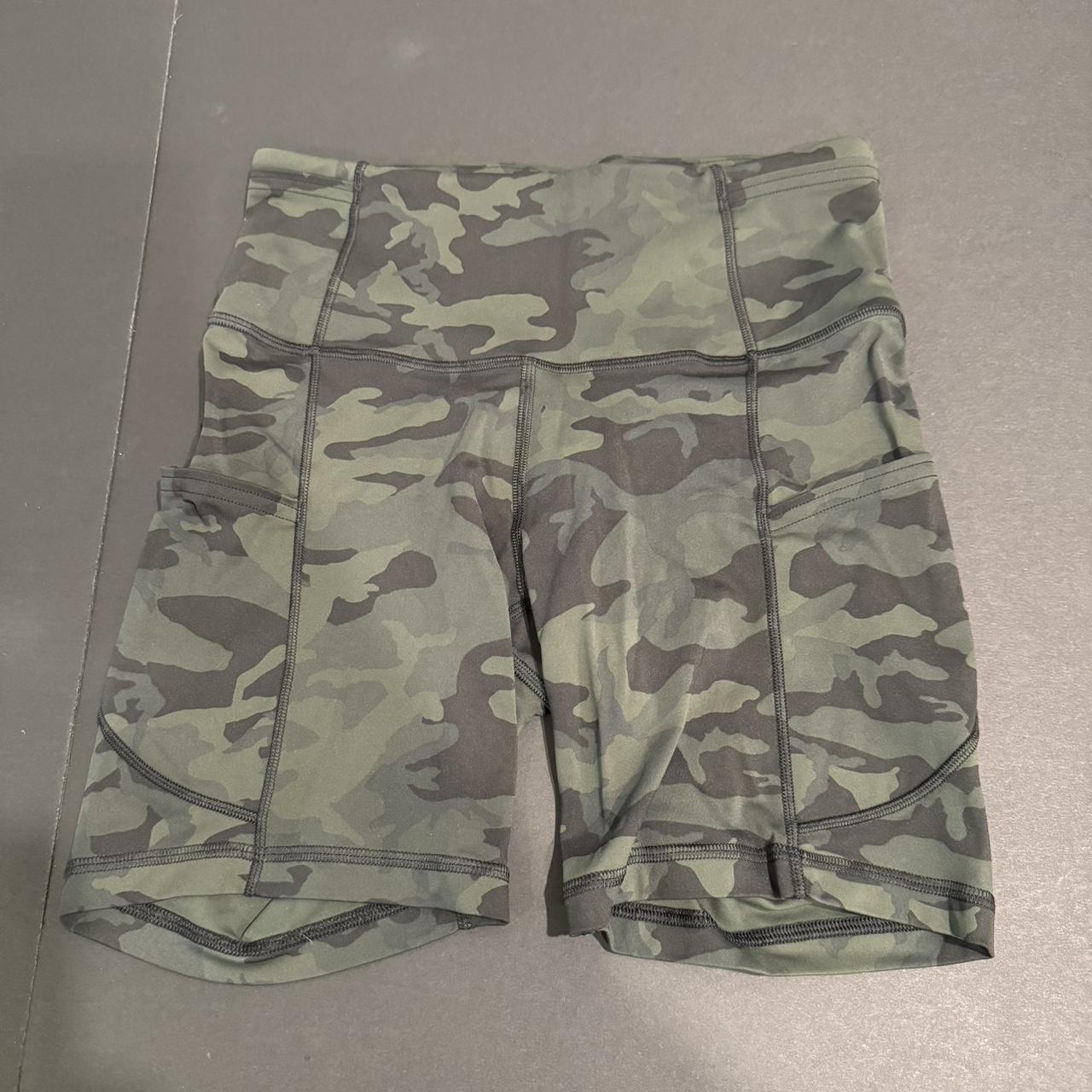 Green Camo lululemon Fast Free Shorts Used Depop