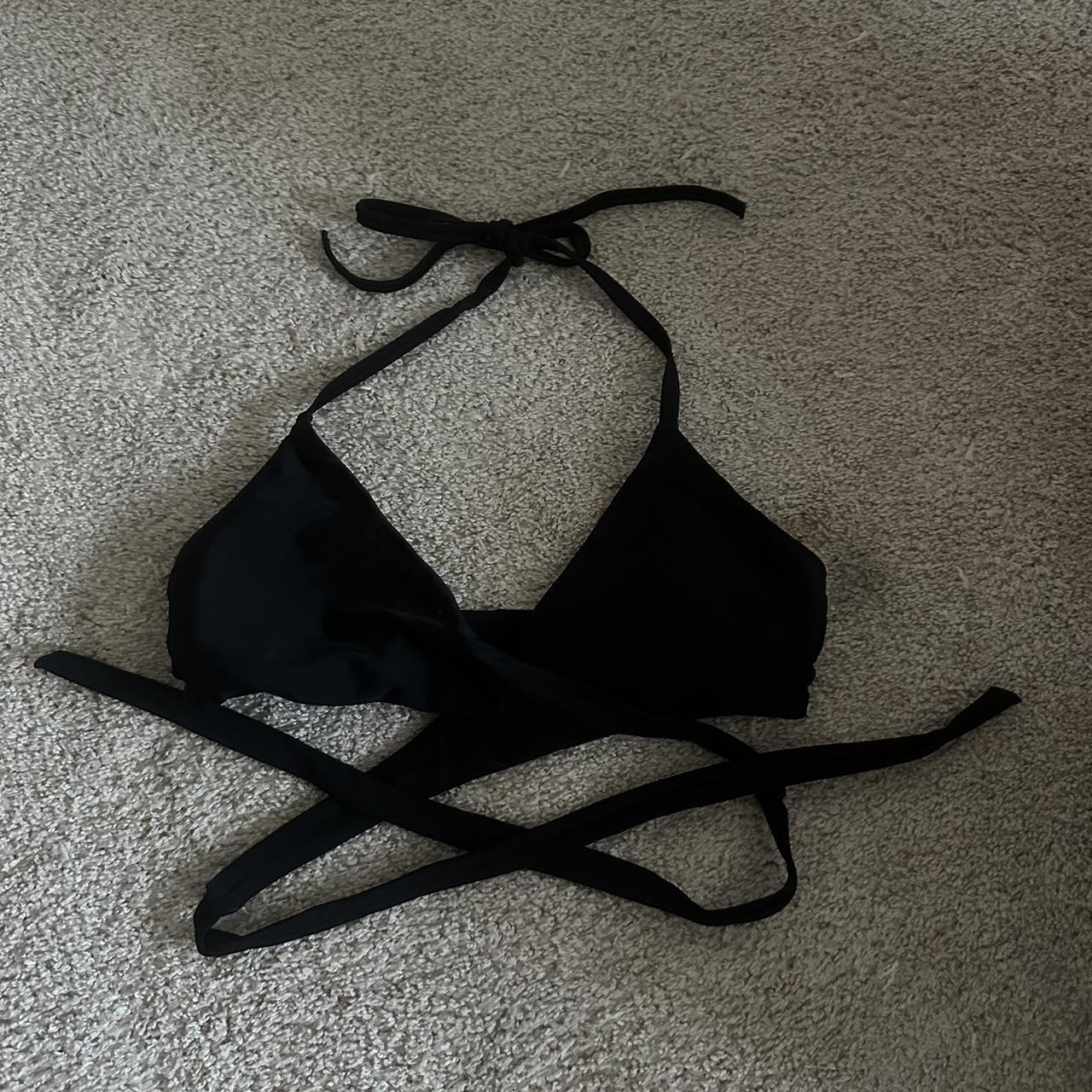 hollister black wrap around swimsuit in size medium. Depop