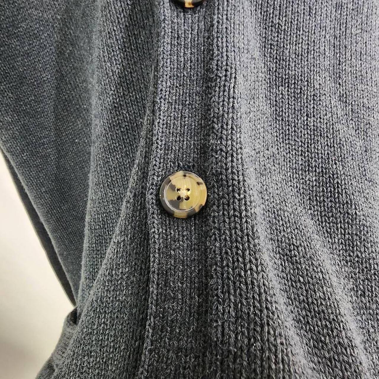 Lands' End Gray Cardigan Sweater Men's Medium 100... Depop