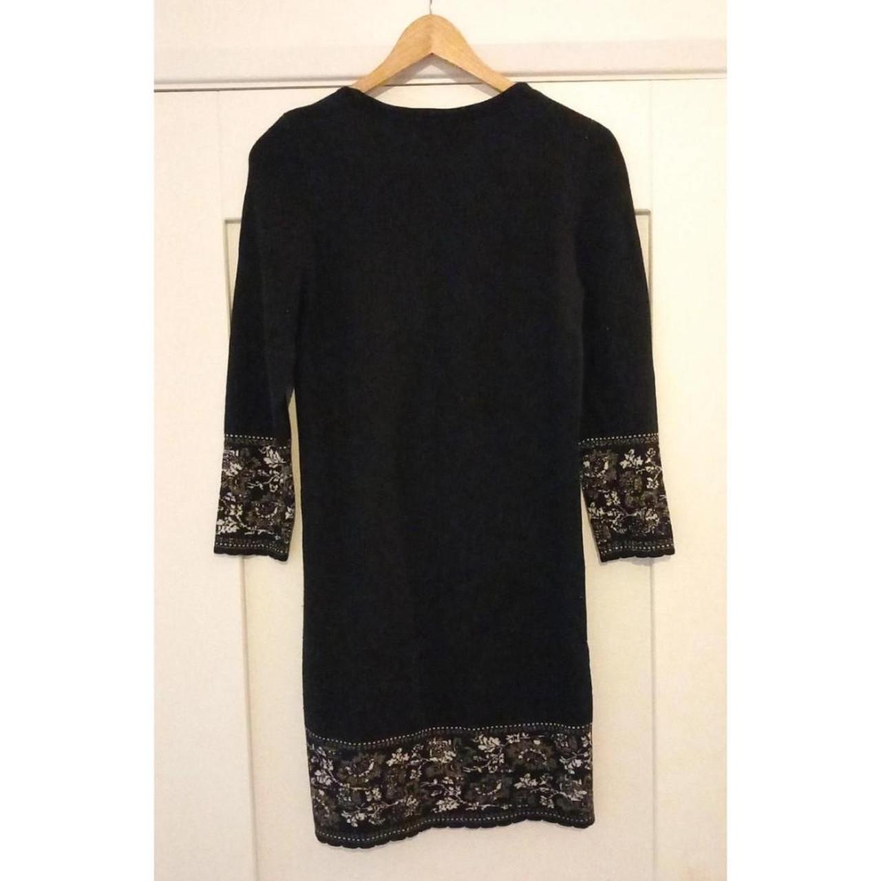 Monsoon Women's Black and Gold Dress | Depop