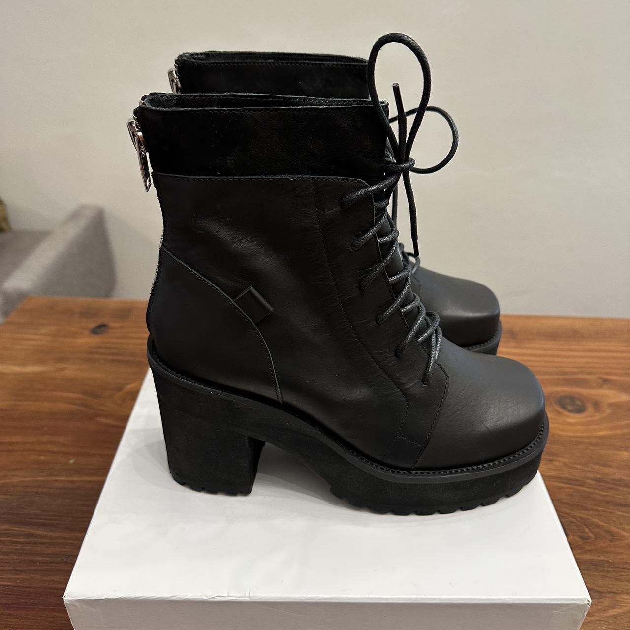 UNIF Women's Black Boots | Depop