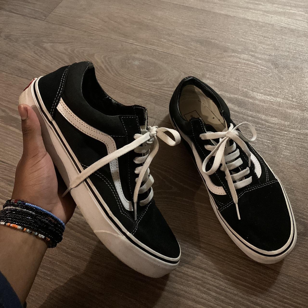 Vans Worn once great condition Selling as too big... - Depop