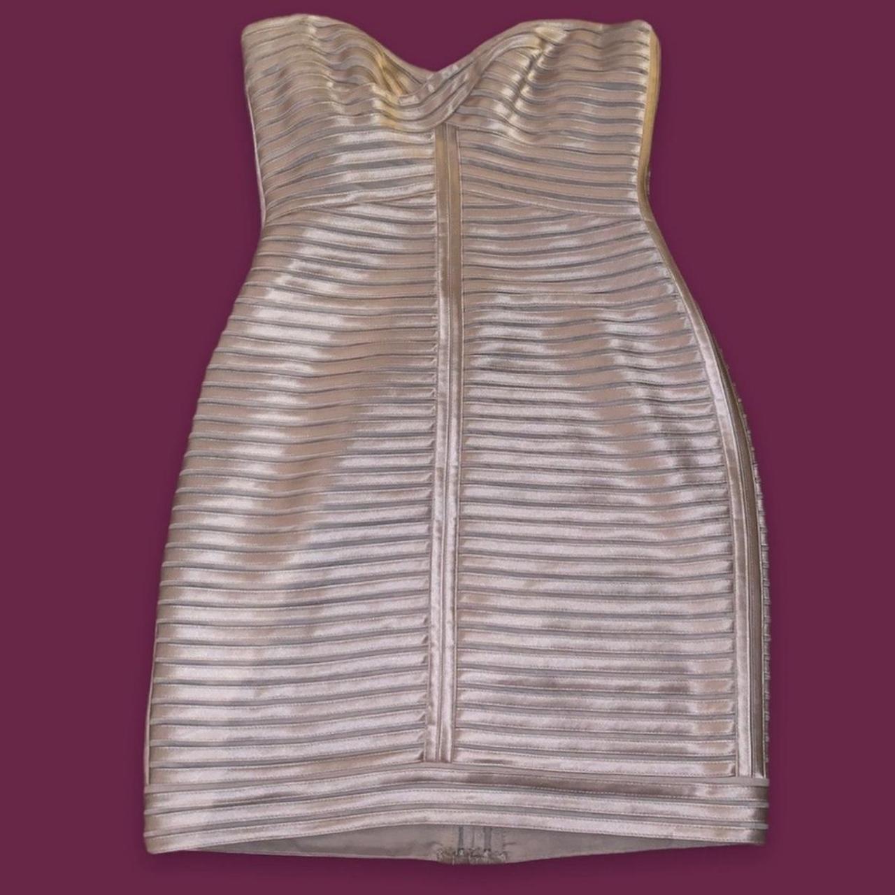 BCBG MaxAzria Dress size 6 champagne colored Depop