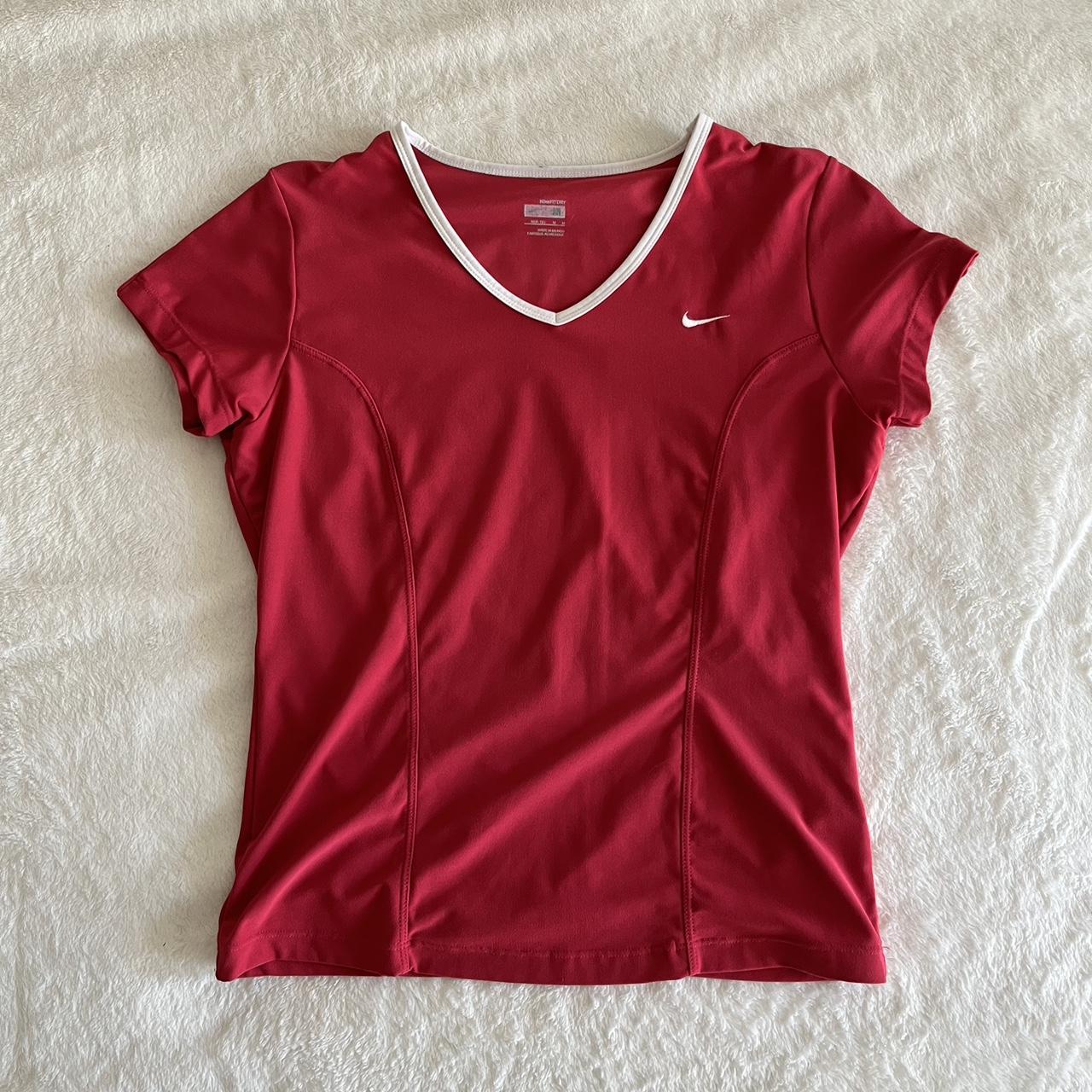 Nike Women's Red and Pink Shirt | Depop