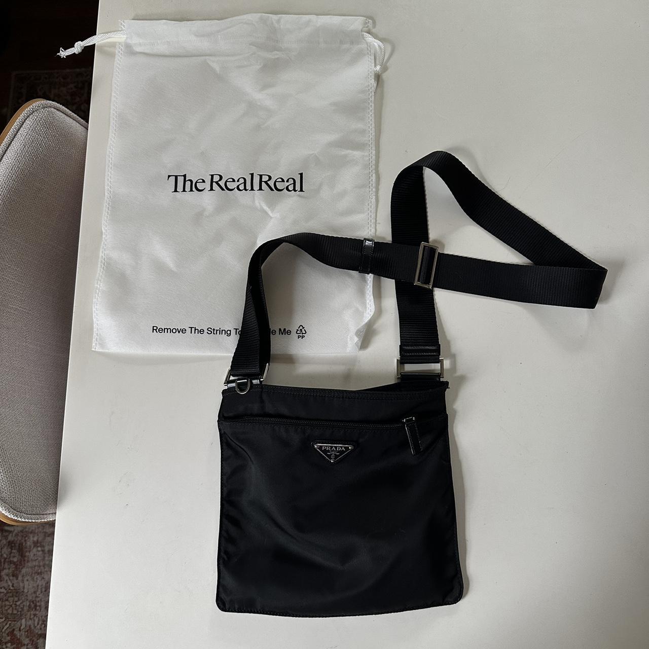 Prada Vela Flat Messenger Bag - Black Crossbody Bags, Handbags