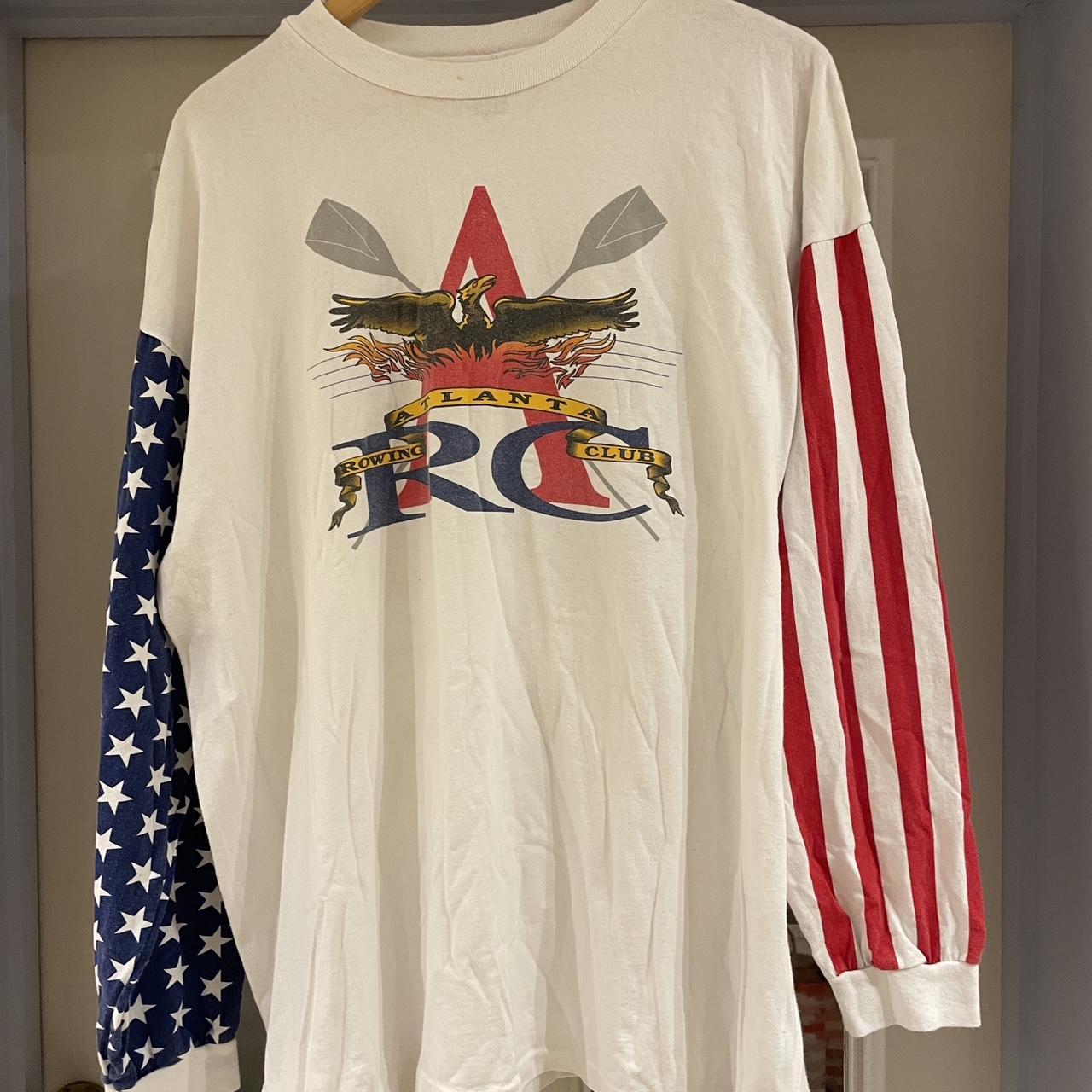 Vintage Atlanta USA Rowing Club Rowing Tee Long... Depop