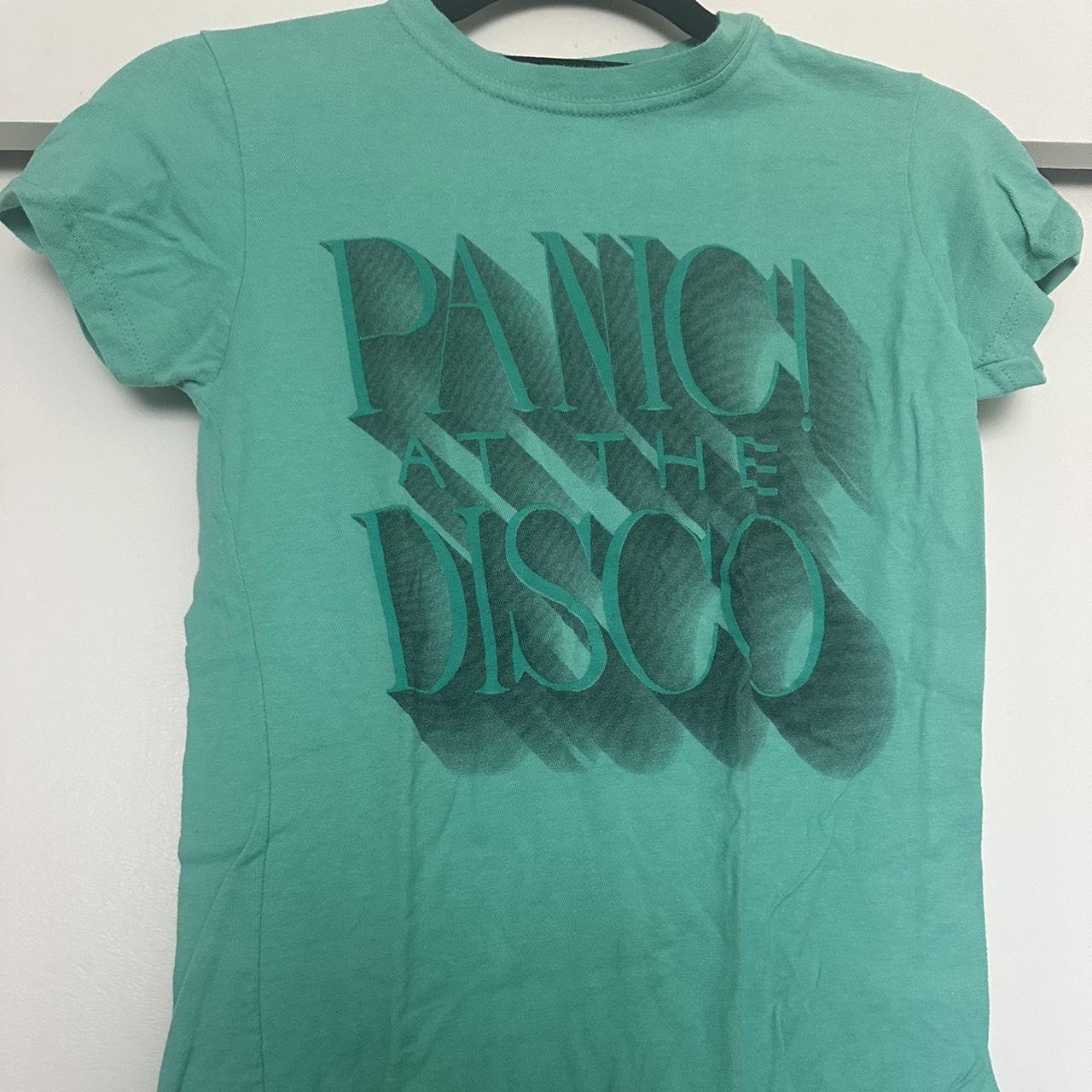 Panic! At the Disco green band name T-Shirt -... - Depop