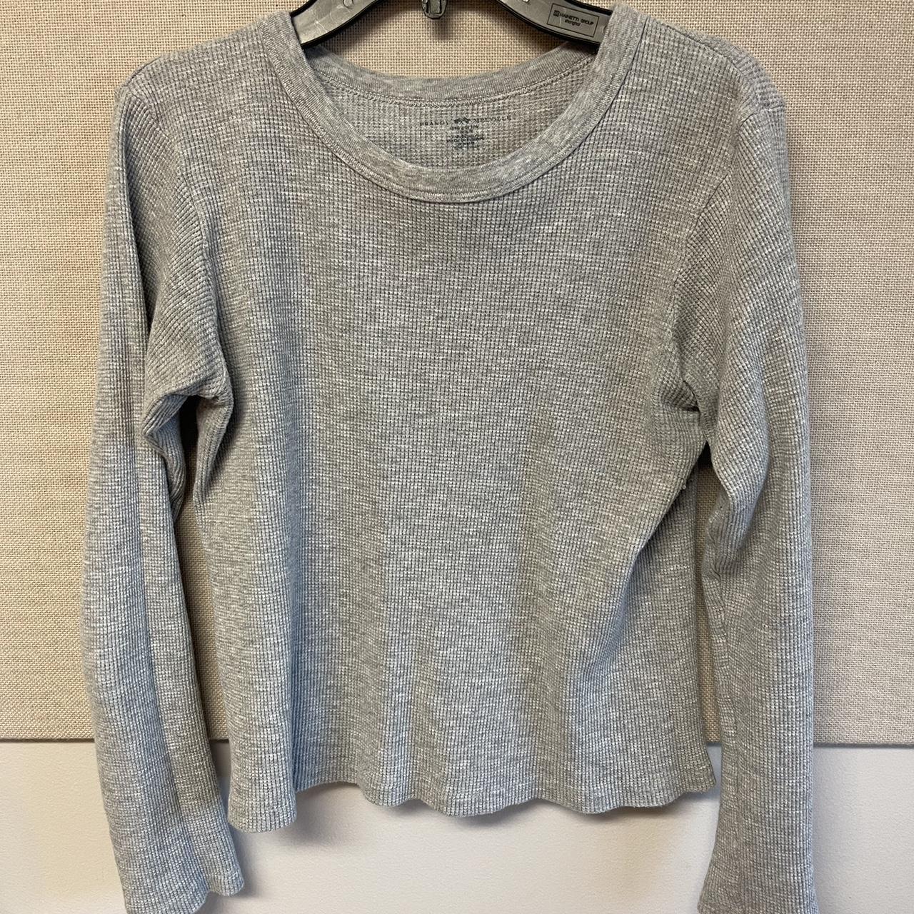 Long sleeve gray top from Brandy Melville This is a... Depop