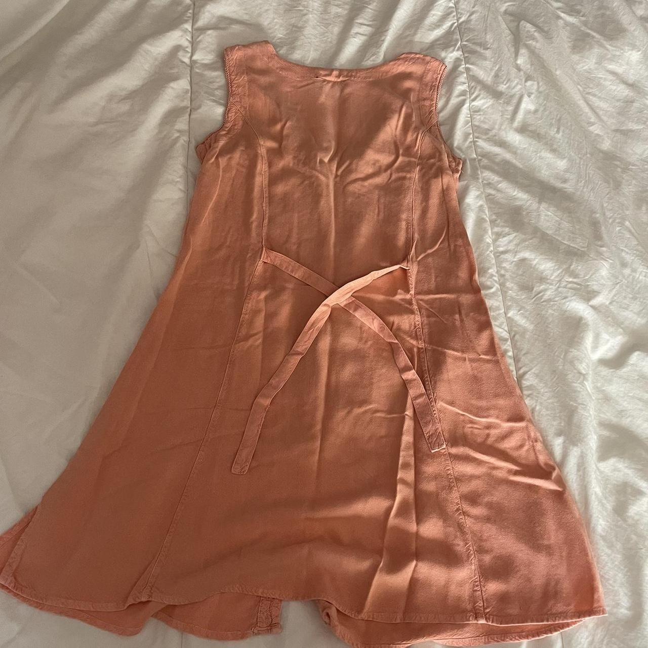 Women's Orange and Pink Dress Depop