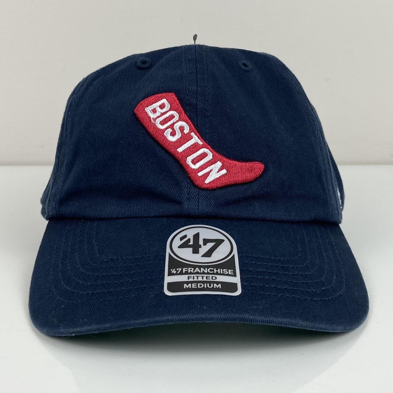 Men's '47 Navy/Green Boston Red Sox Franchise Fitted Hat Size: Medium