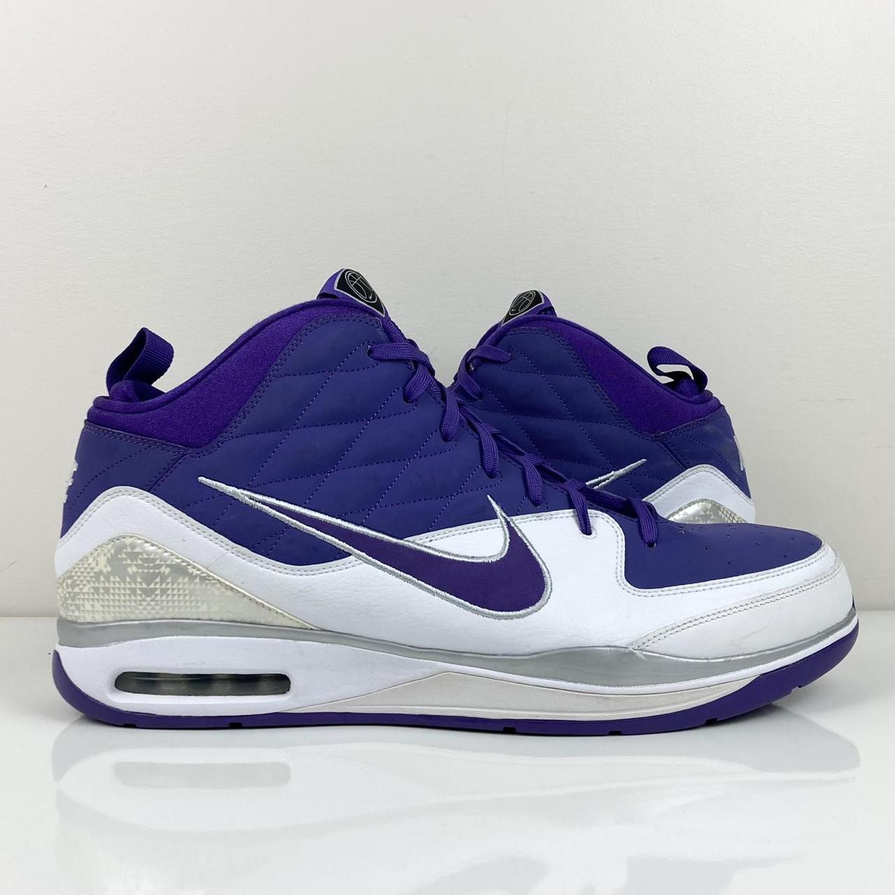 Nike Men's Blue II TB Purple & White Basketball... Depop