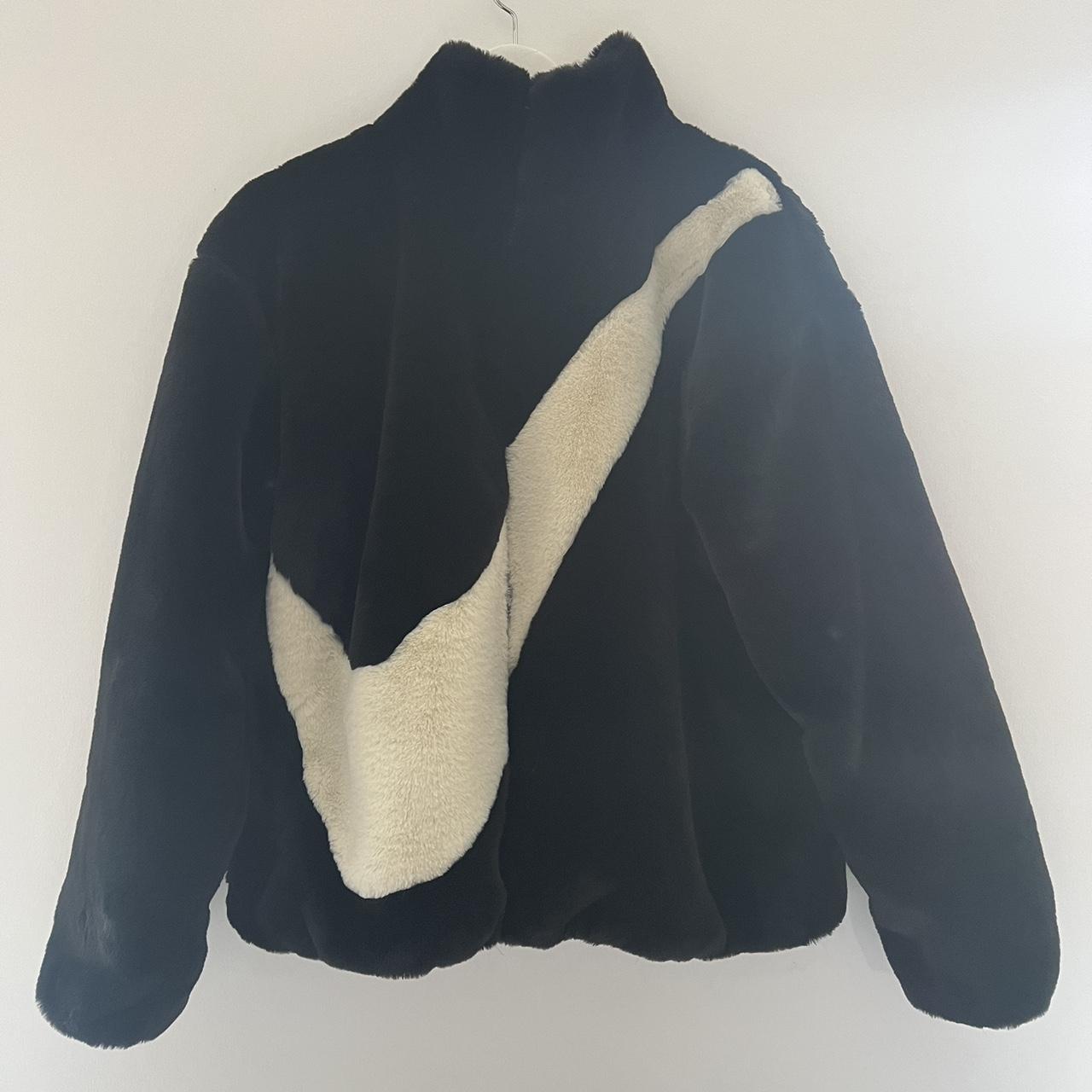 Nike Women's Black and White Jacket Depop