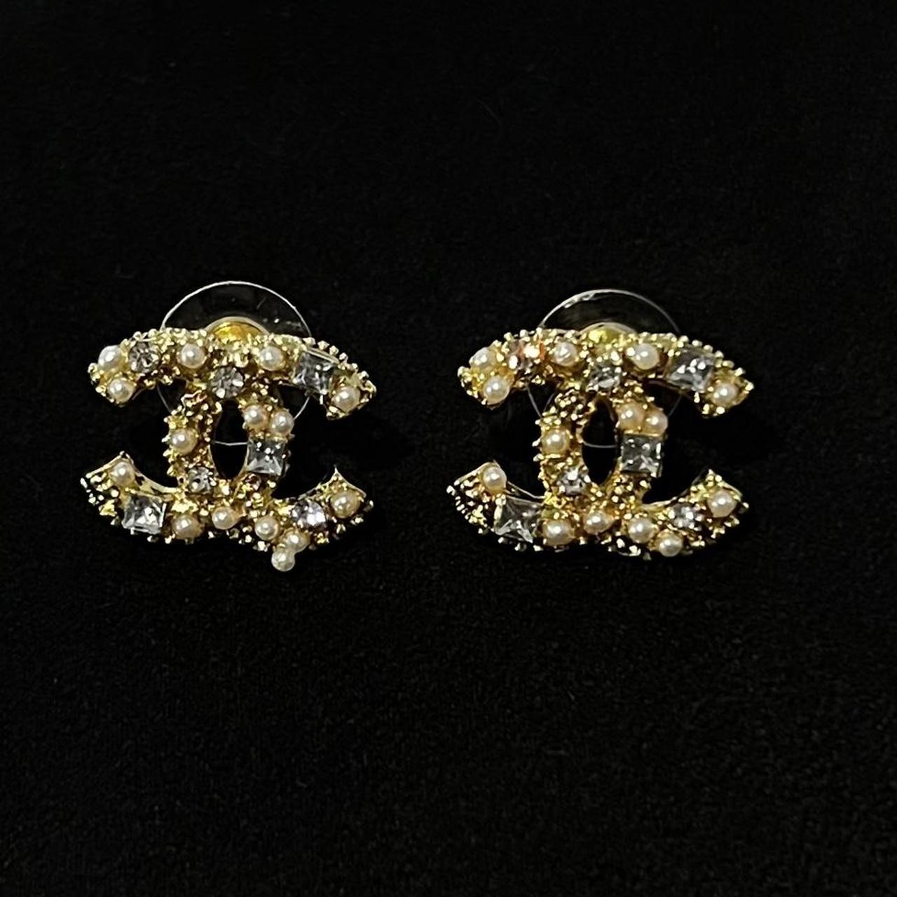 Chanel stud earrings: Extremely glamorous, pearl... - Depop