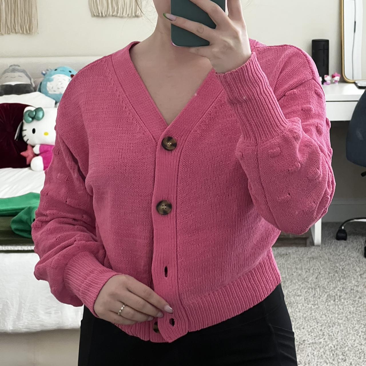 Women's Pink Cardigan Depop
