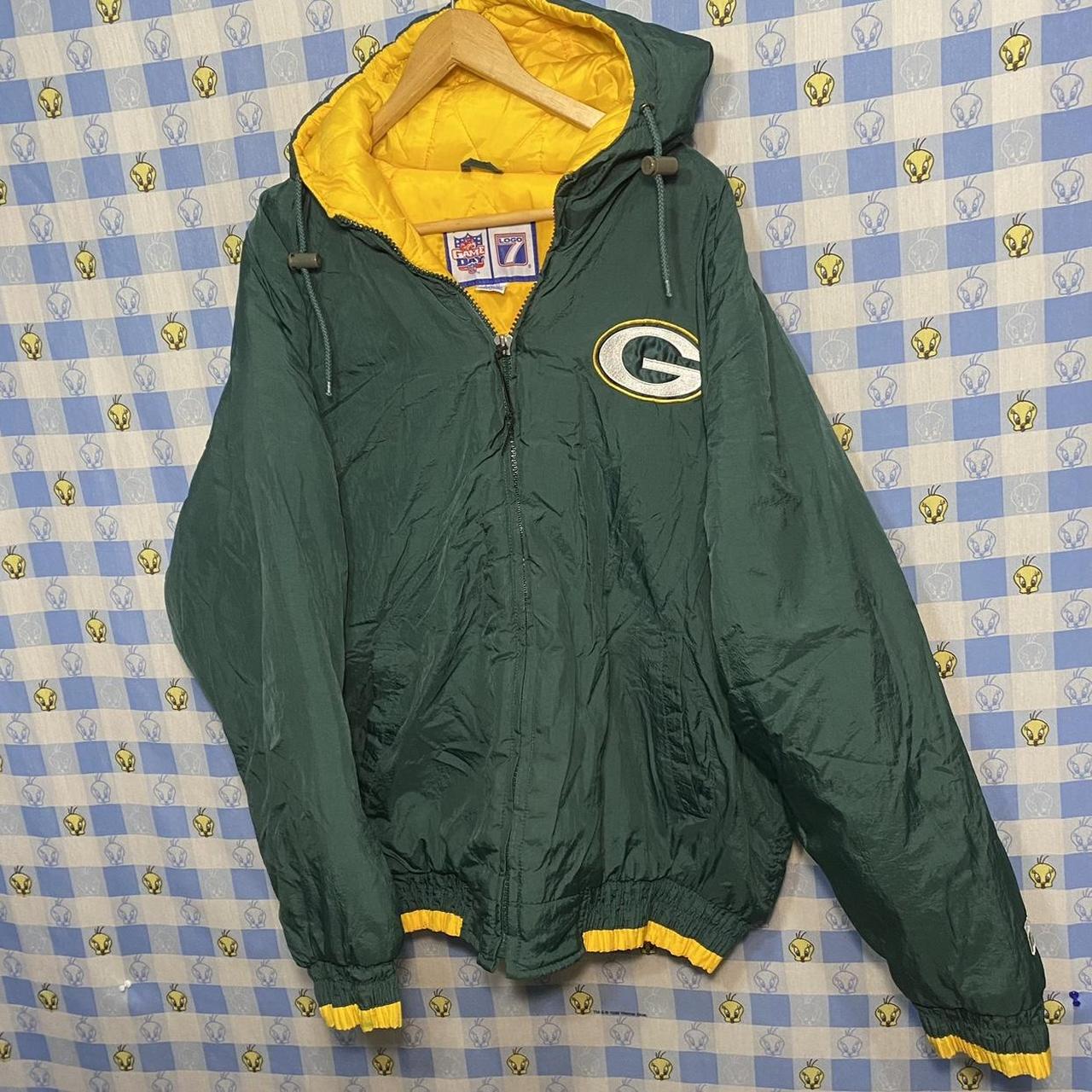 Vintage 90s Green Bay Packers Starter Hoodie Jacket - Depop