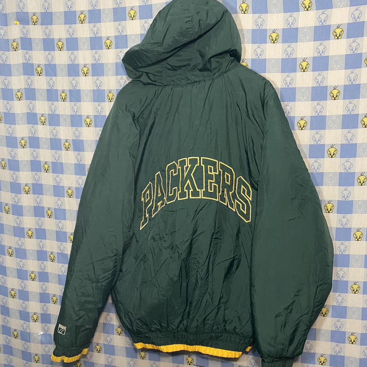 Vintage 90s Green Bay Packers Starter Hoodie Jacket - Depop