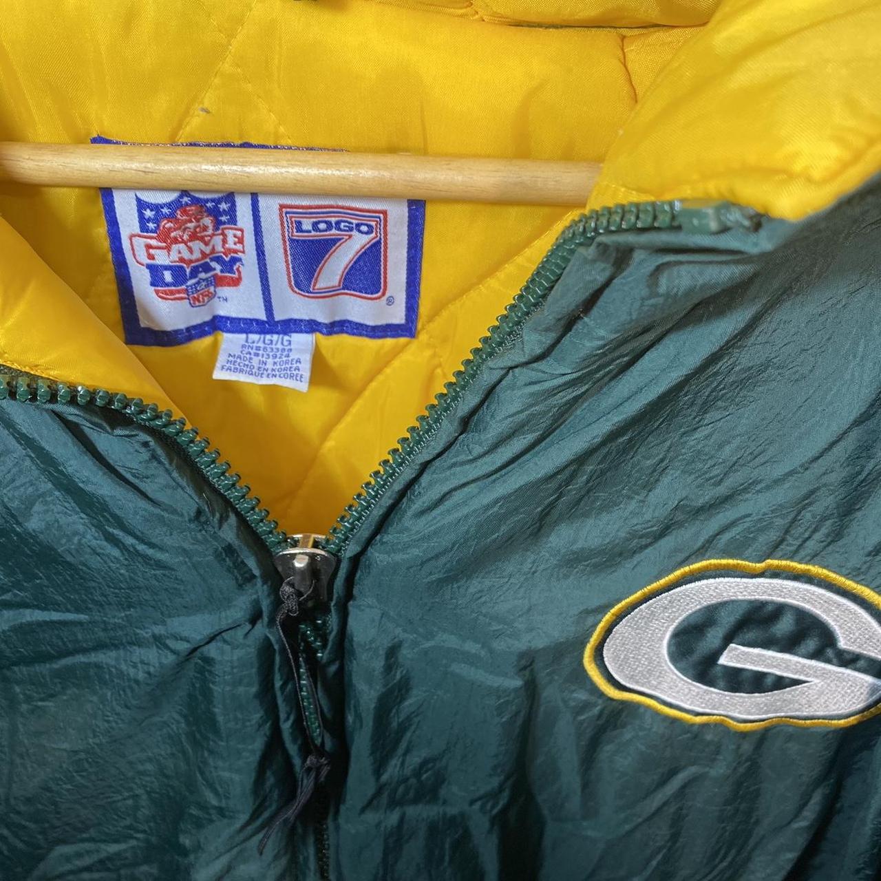 Vintage 90s Green Bay Packers Starter Hoodie Jacket - Depop