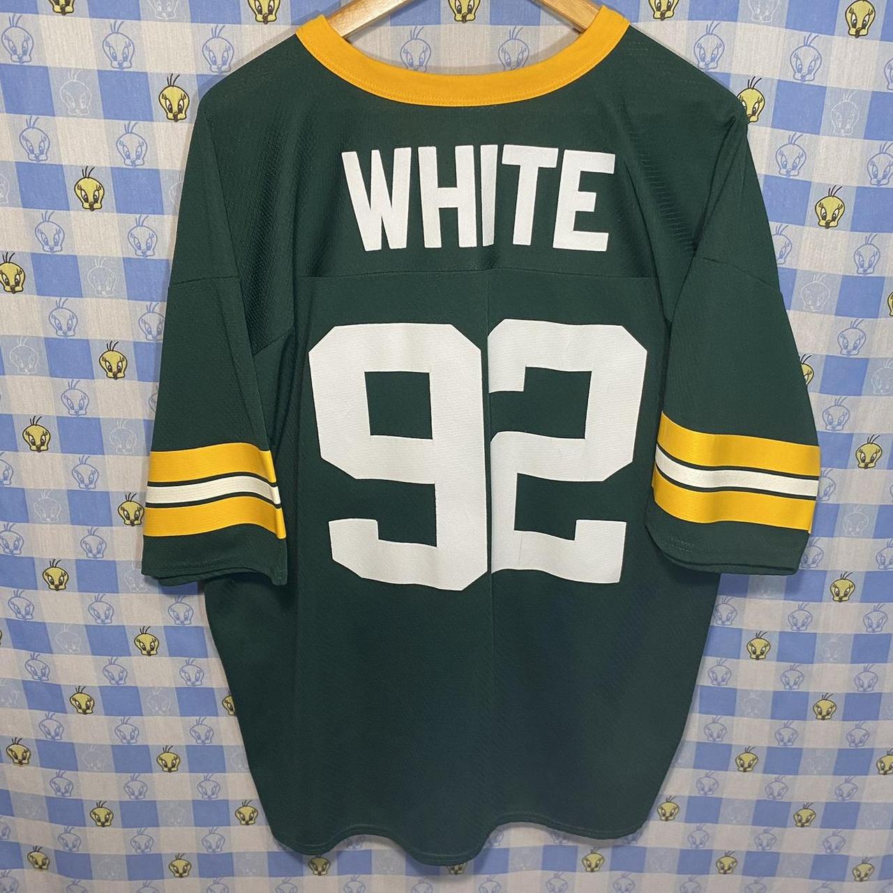 REGGIE WHITE GREEN BAY PACKERS VINTAGE 1990'S LOGO 7 JERSEY ADULT