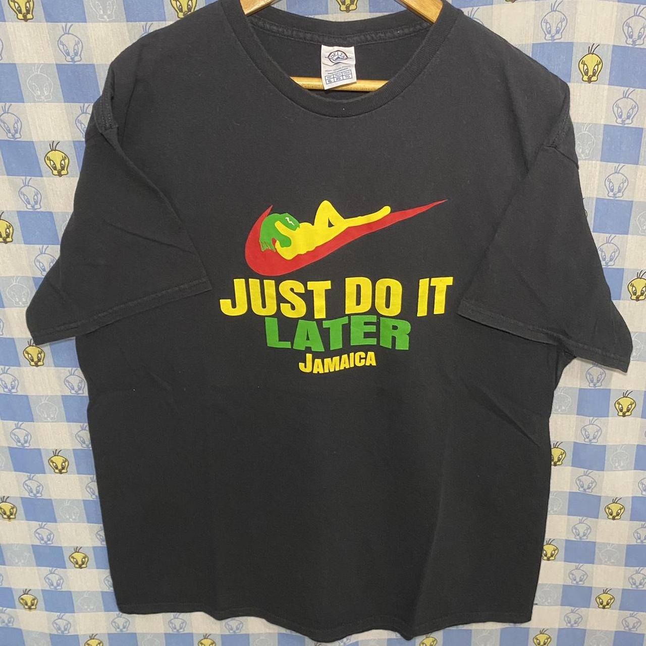 pavo partes Colega Jamaica Nike Parody T-Shirt Y2K Adult L Funny Just... - Depop
