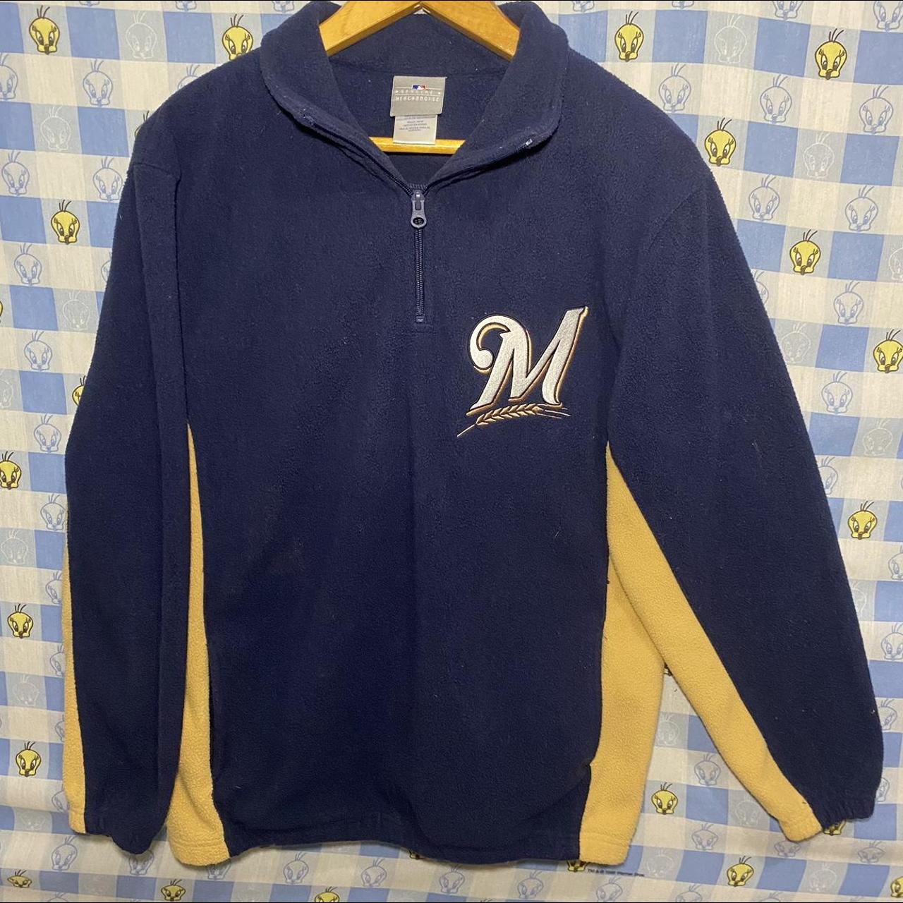 Milwaukee Brewers Fleece Y2K Genuine Merchandise... - Depop