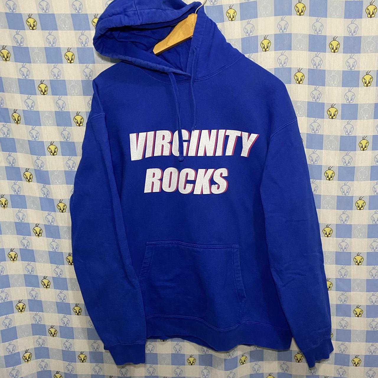 Blue virginity clearance rocks hoodie