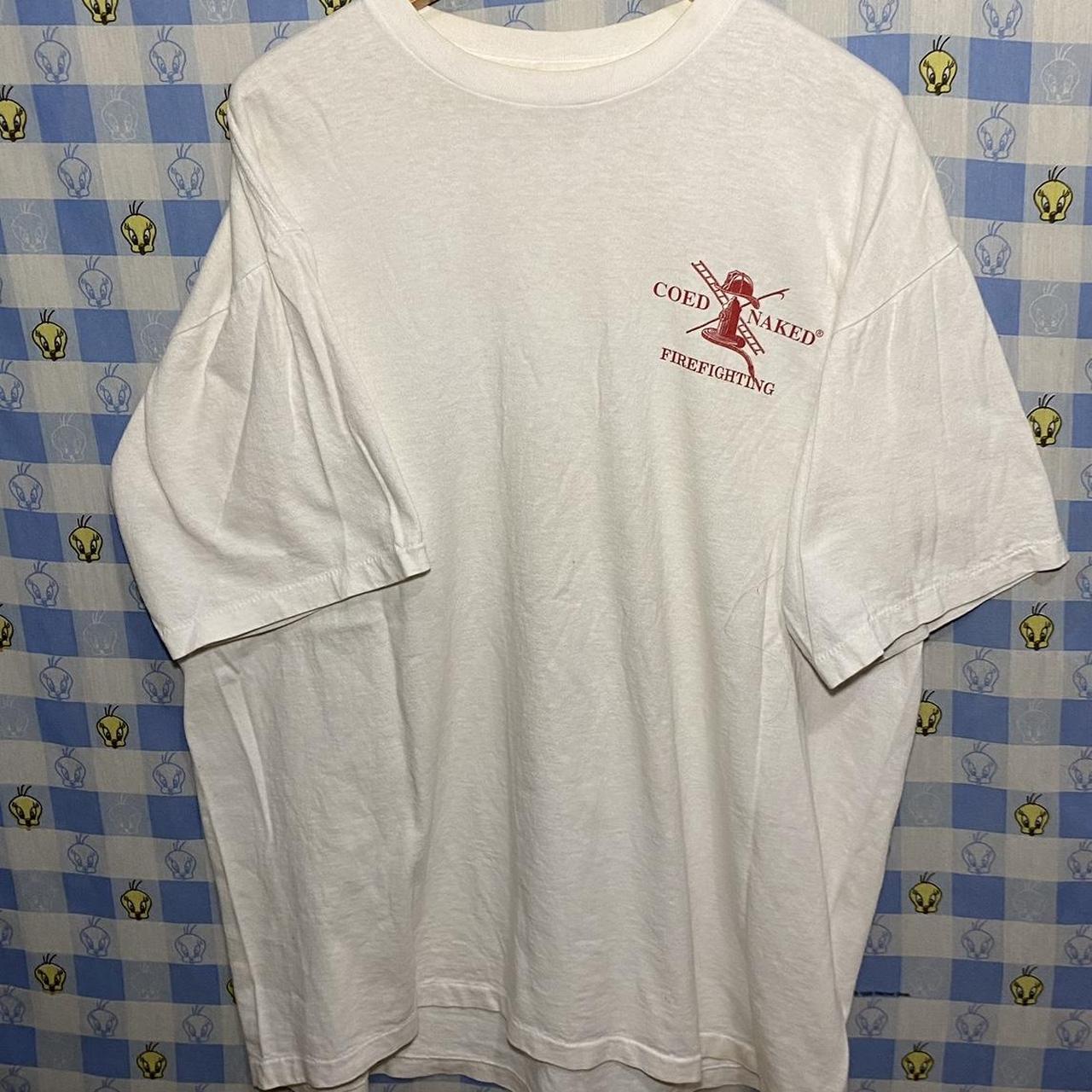 Buck Naked Men's White and Red T-shirt (3)