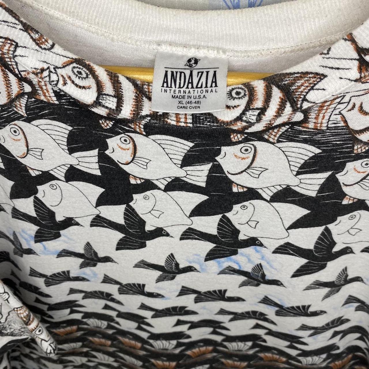 M.C. Escher AOP Heirs T-Shirt Andazia 1990s Nature... - Depop