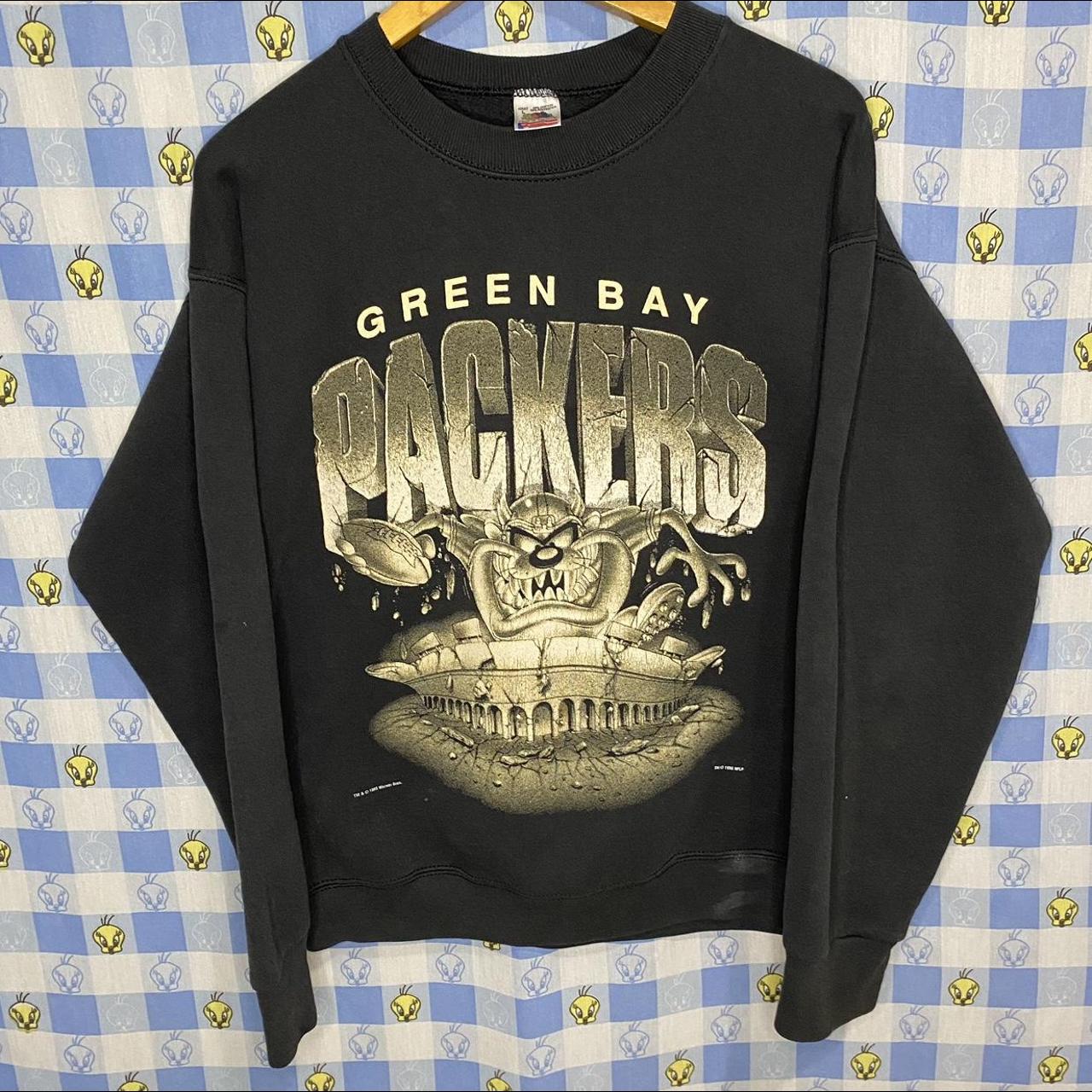 Retro 90s Vintage Style Crewneck Trendy Packers Green Bay Hoodie