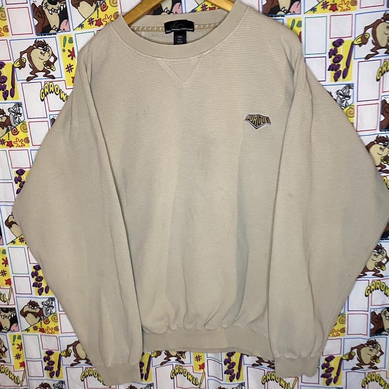 Purdue Greg Norman Sweatshirt Tan Gold Y2K Modern... - Depop