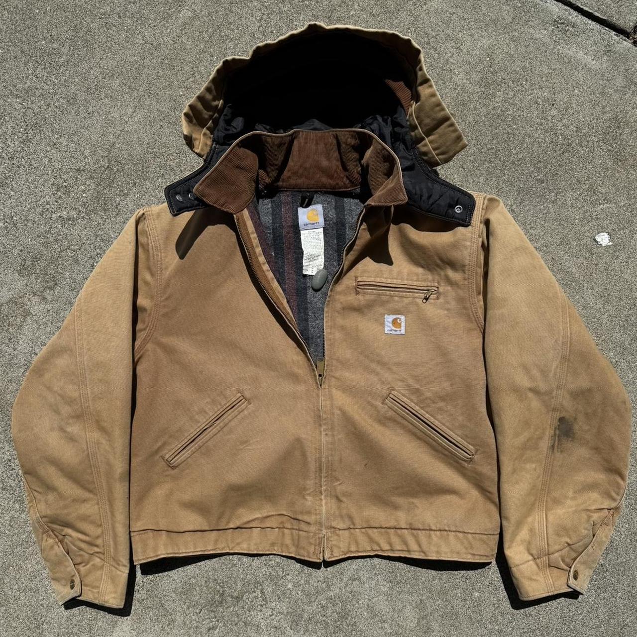 Vintage Carhartt Detroit Jacket With Hood Size 48