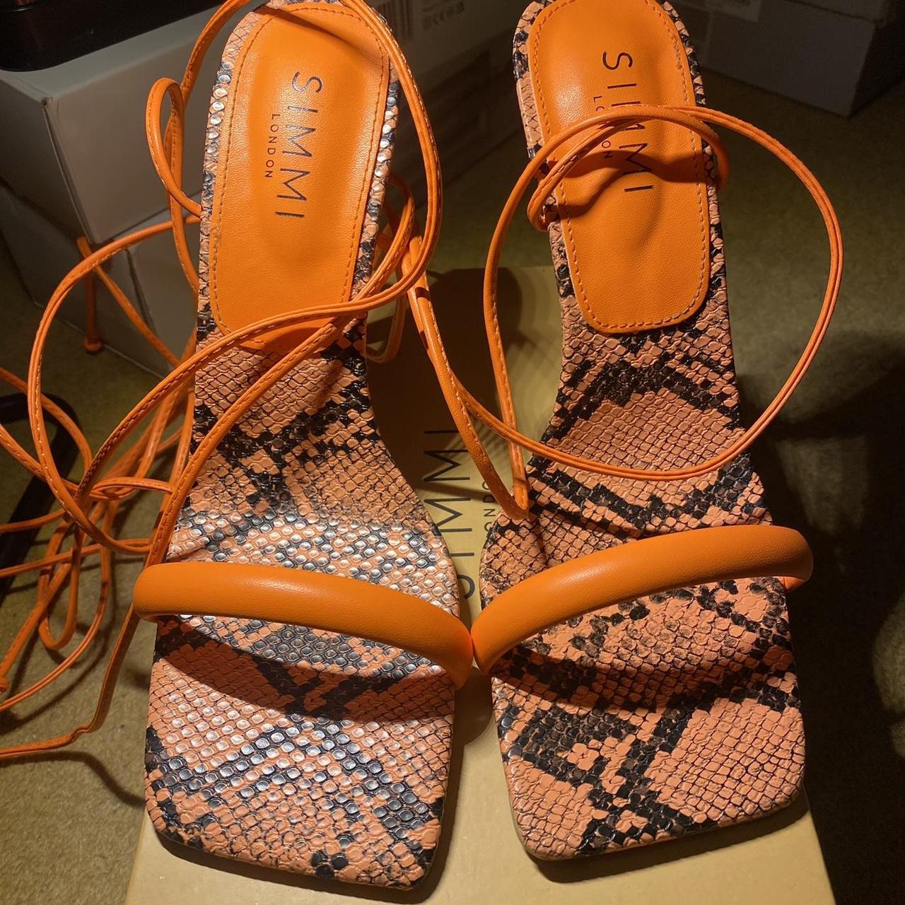 Orange snake print on sale heels