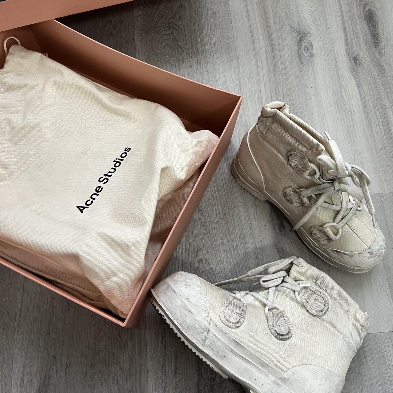 Acne studios white boots Size 36 | Depop