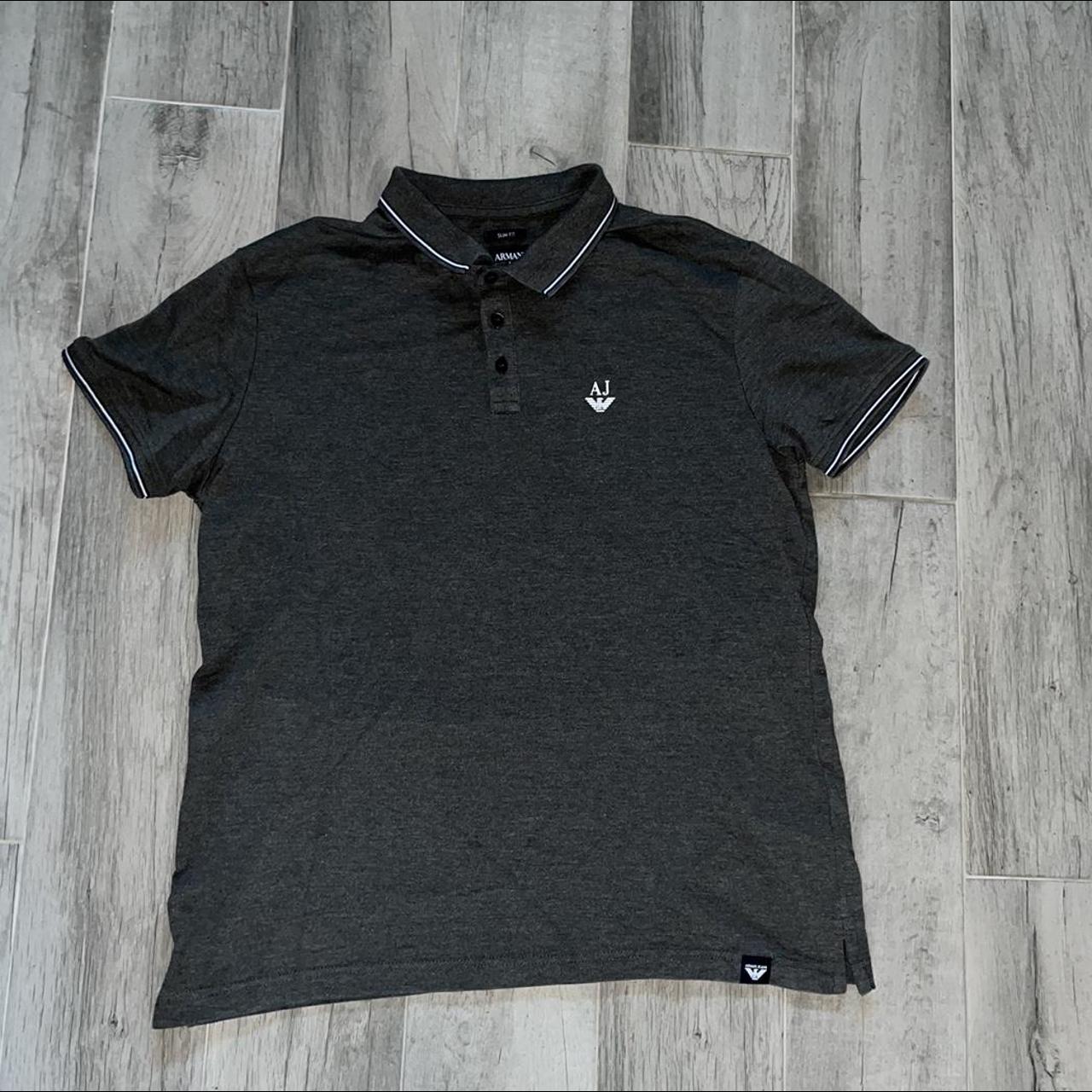 Armani Jeans Men's Grey Polo-shirts | Depop