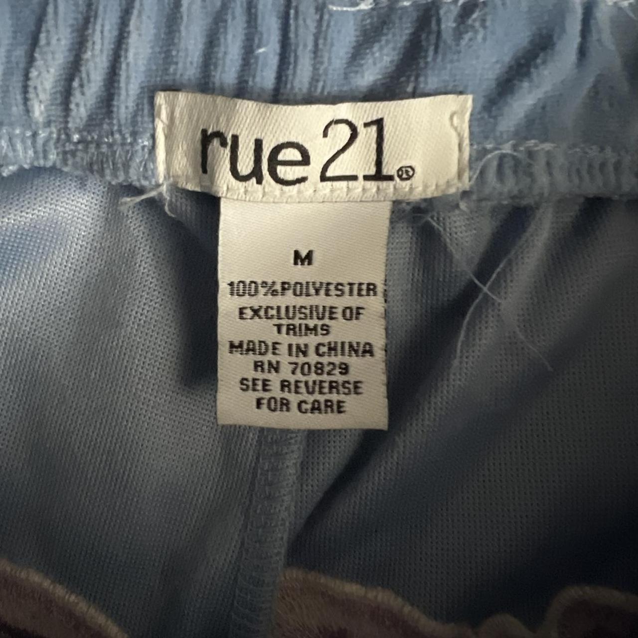 Rue 21 Women's Blue and Pink Hoodie Depop