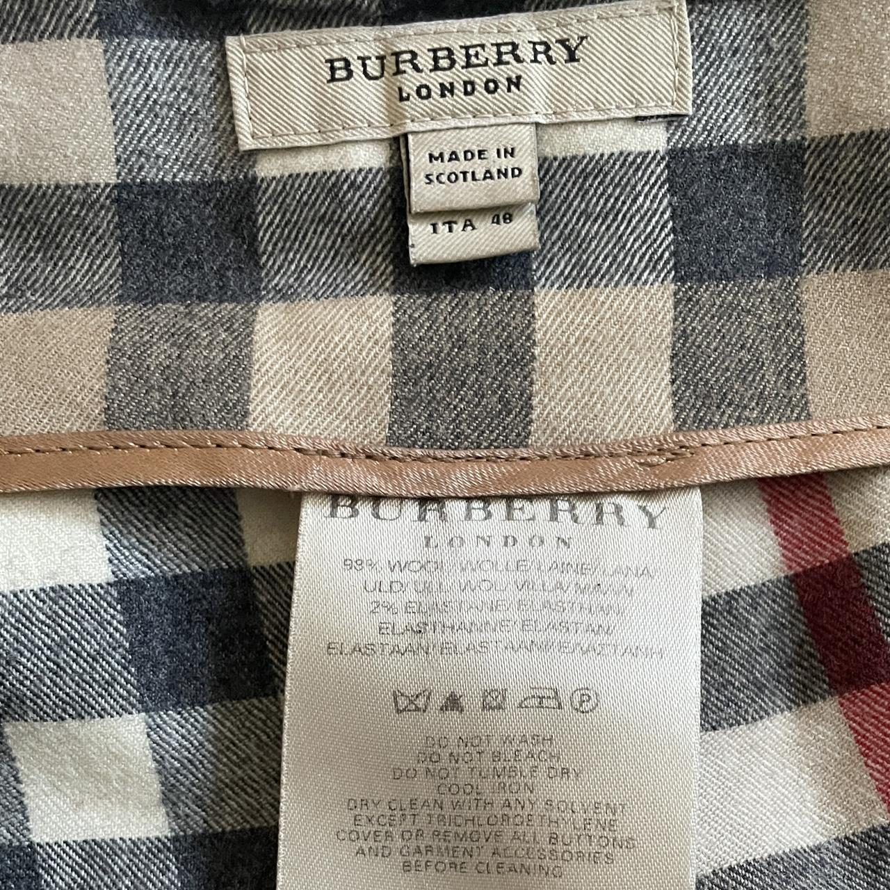 Burberry women's skirt check plaid belted made in... - Depop