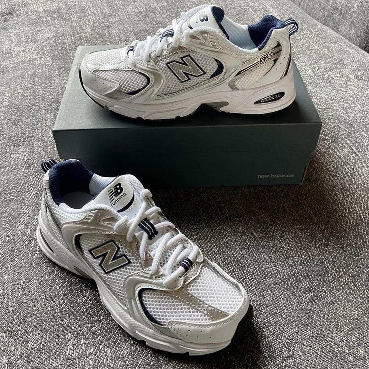 New balance 530 trainers in navy white silver /... - Depop