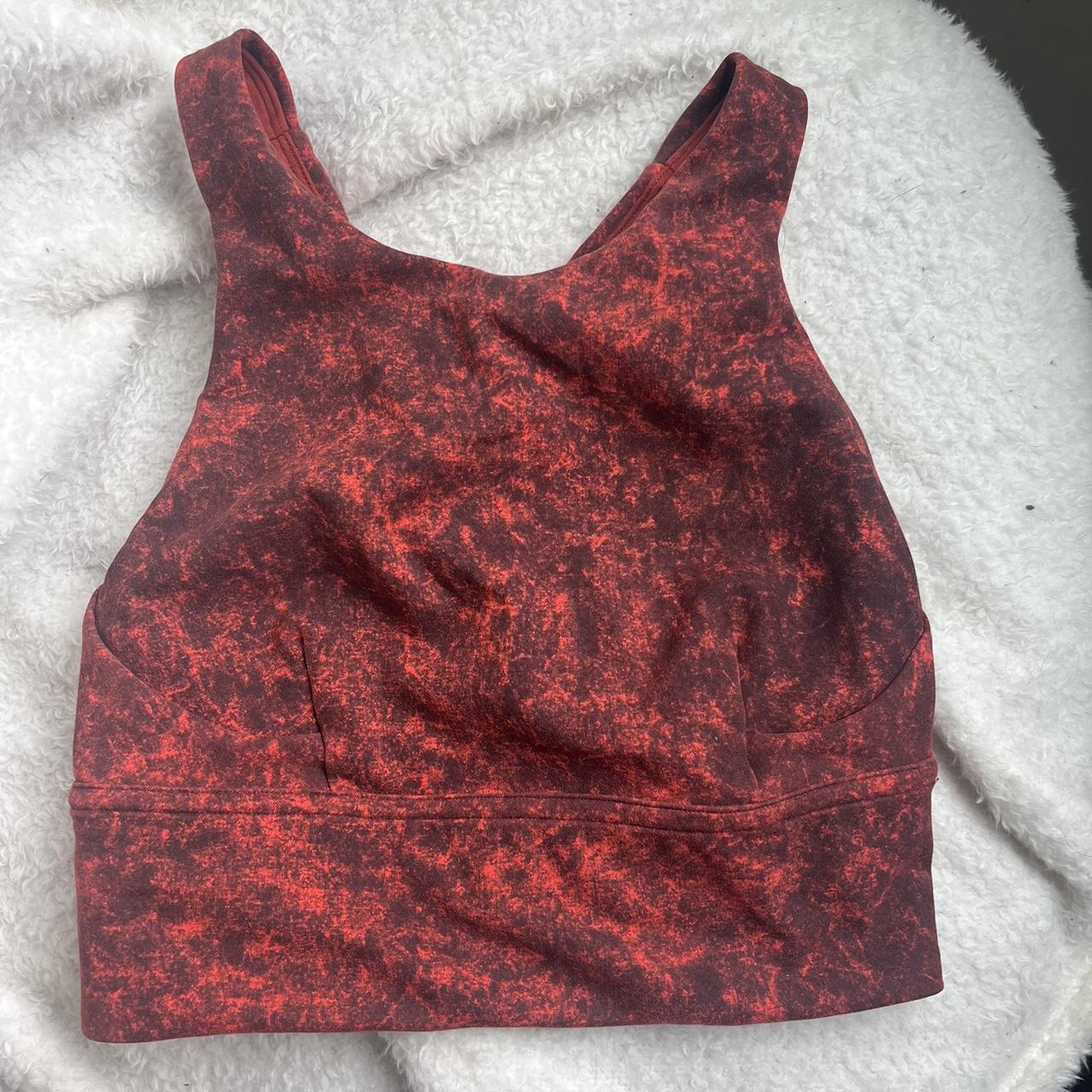 Lululemon Women's Burgundy and Red Leggings | Depop