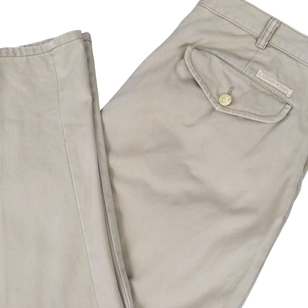 Calvin Klein Vintage 90’s Pleated Pants - Mens Tan... - Depop